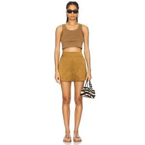 A.L.C. Benny Wide Leg Shorts in Aged Bronze 8